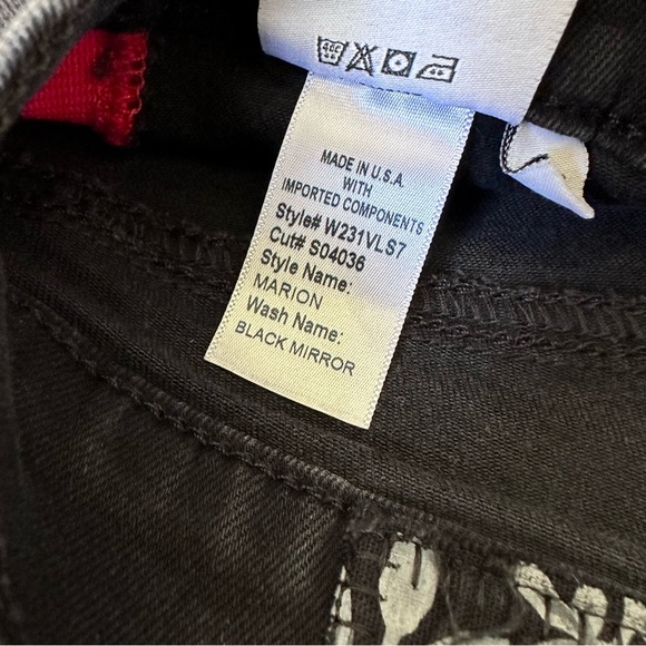 SIWY women’s jeans red stripe bottom stirrups black red size 28” waist USA Made - Picture 9 of 14